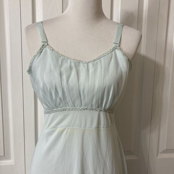 Vintage Fit Rite Chiffon Satiny Nightgown Nylon Braided Trim Fit Rite - Picture 6 of 16